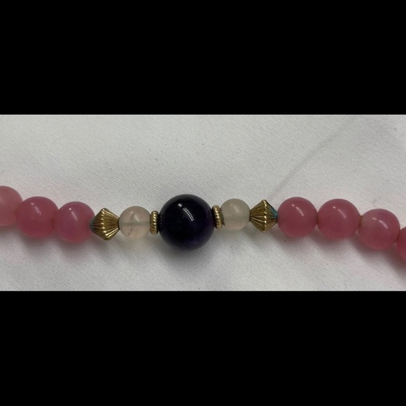 Necklace (Rose Quartz Beads) - Picture 3 of 6